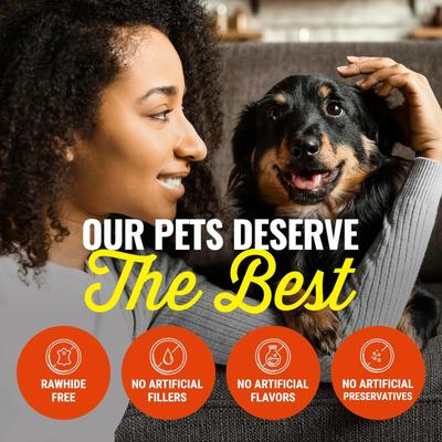 Masticables crujientes para perros con receta de salchicha sin piel de 7"