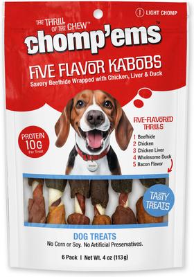 Golosinas para perros con cinco sabores, 6 unidades