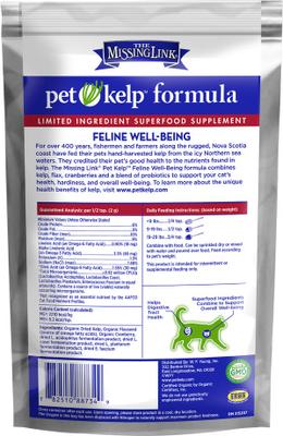 Pet Kelp Feline Well-Being Limited Ingredient Superfood Cat Supplement, 6-oz bag