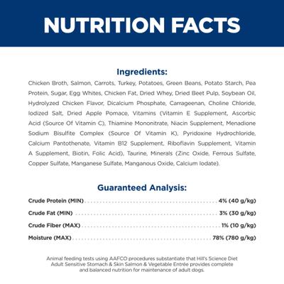 Adult Sensitive Stomach & Sensitive Skin Grain-Free Salmon & Vegetable Entree Wet Dog Food, 12.8-oz can, 12 count