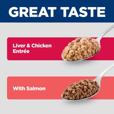 Kitten Liver & Chicken & Savory Salmon Variety Pack Wet Cat Food, 2.9-oz can, case of 12