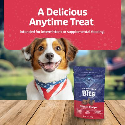 Red White & Blue Bits Chicken Soft Moist Dog Treats, 4.5-oz bag