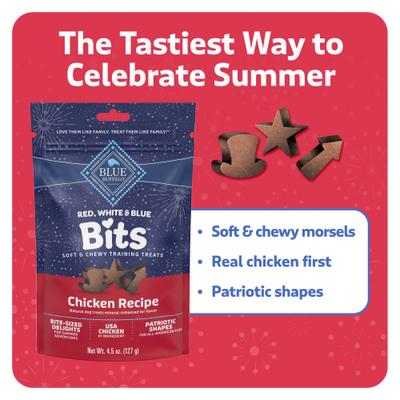 Red White & Blue Bits Chicken Soft Moist Dog Treats, 4.5-oz bag