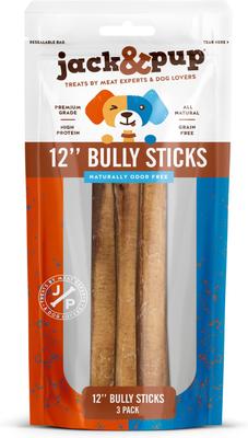 Odor-Free Standard Beef Bully Sticks 12-in Dog Chew, 3 count