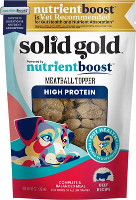 Beef Flavor Gut Health High-Protein Wet Dog Food Topper, 10.5-oz pouch