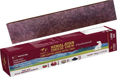 Golosinas dentales Dentamust Himalayan Cheese, grandes, totalmente naturales, ricas en proteínas y sin cereales, con arándanos, granada, semillas de calabaza y carbón activado, 127 g