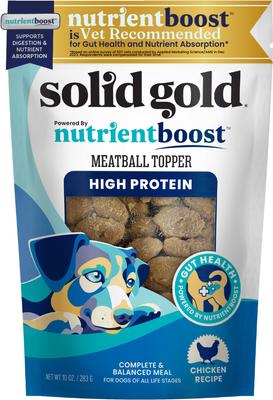 Chicken Flavor Gut Health High-Protein Dry & Wet Dog Food Topper, 10.5-oz pouch