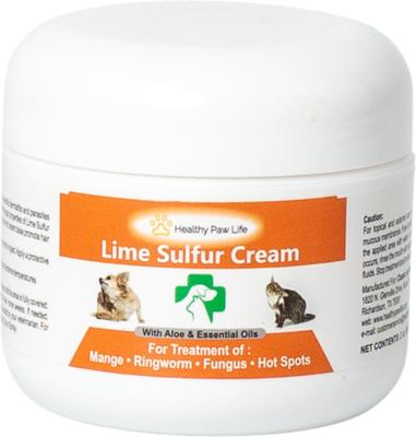 Crema de azufre y lima para la picazón y la sequedad de la piel en perros y gatos, frasco de 4 oz