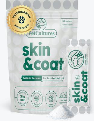 Skin & Coat Powder Supplement for Dogs, 30 count