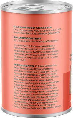Salmon & Vegetables Recipe Grain-Free Wet Dog Food, 13-oz can, case of 12