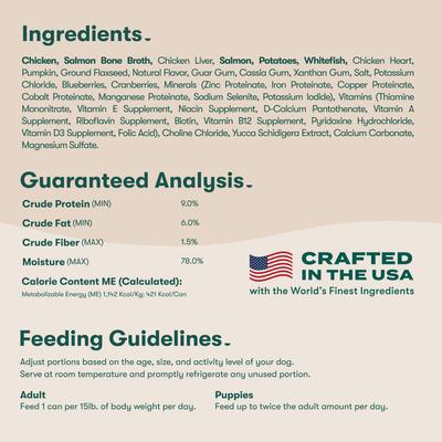 Salmon & Vegetables Recipe Grain-Free Wet Dog Food, 13-oz can, case of 12