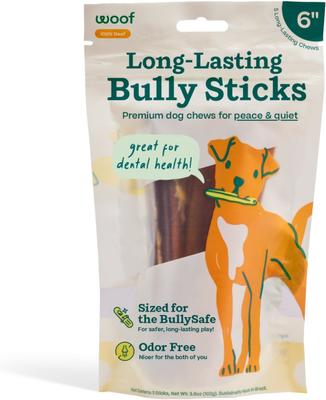 High Protein 6-inch Bully Stick Dog Chew, 5 count
