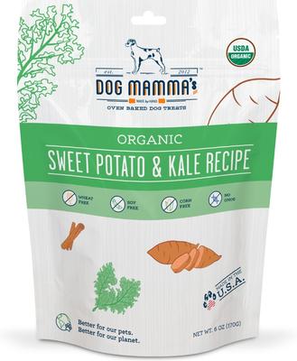 Organic Sweet Potato & Kale Dog Treats, 6-oz bag