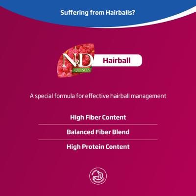 N&D Quinoa Feline Duck Hairball Control Dry Cat Food, 8.8-lb bag