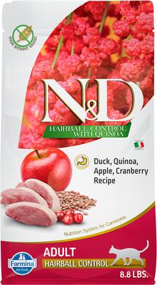 N&D Quinoa Feline Duck Hairball Control Dry Cat Food, 8.8-lb bag