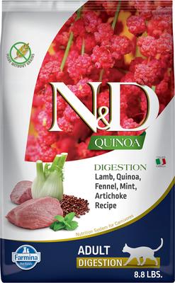 N&D Quinoa Feline Lamb, Fennel & Mint Digestion Dry Cat Food, 8.8-lb bag