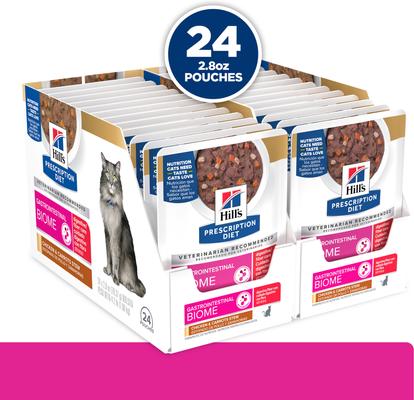 Gastrointestinal Biome + Stress Chicken & Carrot Stew Wet Cat Food, 2.8-oz pouch, case of 24