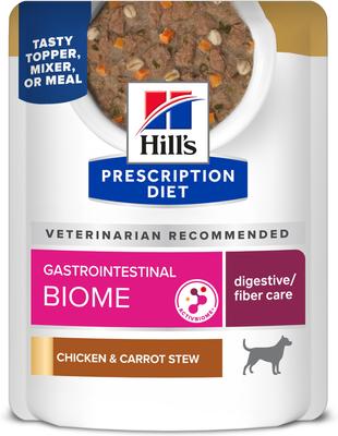 Gastrointestinal Biome Chicken & Carrot Stew Wet Dog Food, 2.8-oz pouch, case of 24