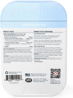 3-in-1 Pre + Post + Probiotic Salmon Flavor Chew Supplement for Dogs, 90 count