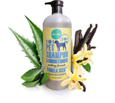 2-in-1 Dog & Cat Shampoo & Conditioner, Vanilla Scented, 32-fl oz bottle
