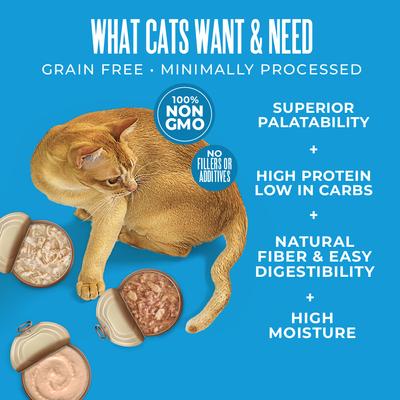 Lo-Calorie Trial Variety Pack Grain-Free Wet Cat Food, 2.8-oz can, case of 3