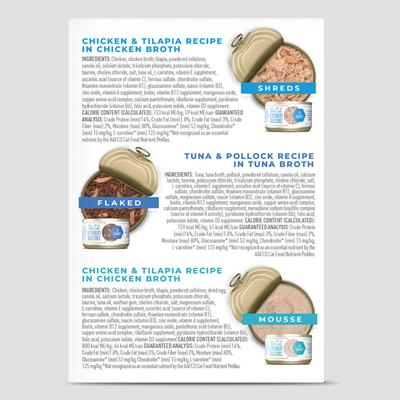 Lo-Calorie Trial Variety Pack Grain-Free Wet Cat Food, 2.8-oz can, case of 3