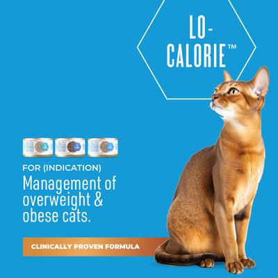 Lo-Calorie Trial Variety Pack Grain-Free Wet Cat Food, 2.8-oz can, case of 3