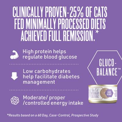 Gluco-Balance Chicken & Chicken Liver Recipe Pate Grain-Free Wet Cat Food, 2.8-oz can, case of 18