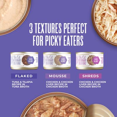 Gluco-Balance Trial Variety Pack Alimento húmedo para gatos sin cereales, lata de 2.8 oz, caja de 3