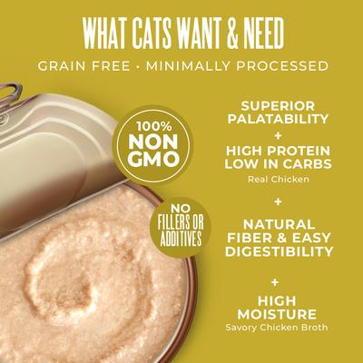 pH-Balance Chicken Recipe Pate Grain-Free Wet Cat Food, 2.8-oz can, case of 18