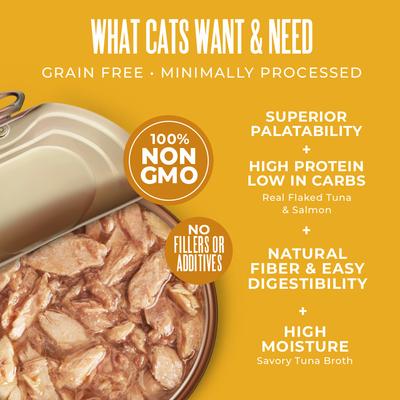 pH-Balance Tuna & Salmon Recipe Flaked Grain-Free Wet Cat Food, 2.8-oz can, case of 18