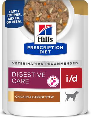 i/d Chicken & Carrots Stew Wet Dog Food, 2.8-oz pouch, case of 24