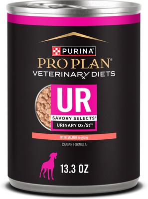 UR Savory Selects Urinary Ox/St with Salmon in Gravy Wet Dog Food, 13.3-oz can, case of 12
