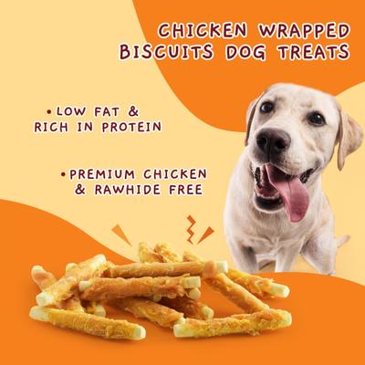 Chicken Wrapped Biscuits Rawhide-Free Dog Treats, 10.6-oz bag