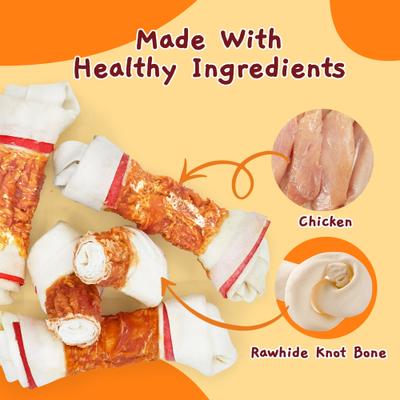 Chicken Wrap Knotted Bones Dog Treats, 10.6-oz bag
