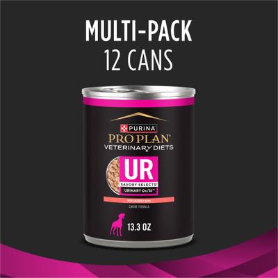 UR Savory Selects Urinary Ox/St with Salmon in Gravy Wet Dog Food, 13.3-oz can, case of 12