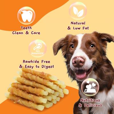 Chicken Wrap Cod Sticks Rawhide-Free Dog Treats, 10.6-oz bag