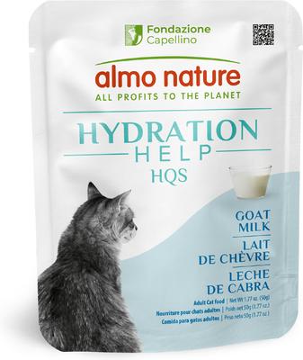 Hydration Help HQS Goat Milk Wet Cat Food Topping, 1.77-oz pouch, case of 12