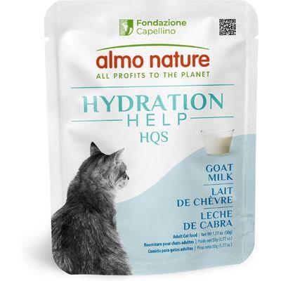 Aderezo para alimento húmedo para gatos con leche de cabra Hydration Help HQS, bolsa de 1.77 oz, caja de 12