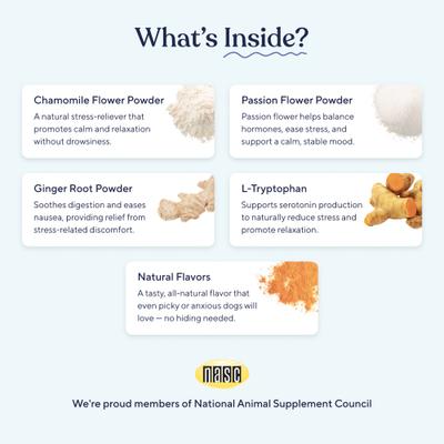 Calming Turkey Flavor Chews Dog Supplement, 30 count