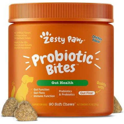 Probiotic Bites Gut Health, Soporte Digestivo, sabor Pollo, Perros.
