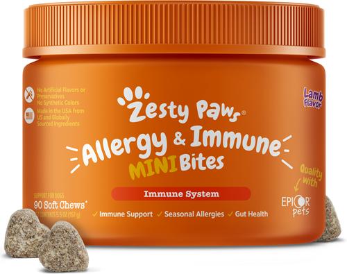 Allergy & Immune Mini Bites Lamb Flavored Soft Chew Allergy & Immune Supplement for Small Dogs, 90 count