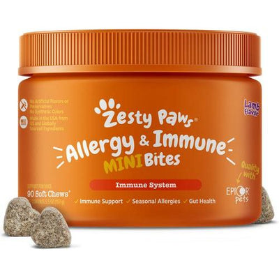 Allergy and Immune Mini Bites, sabor cordero, Perros pequeños. 90 chews