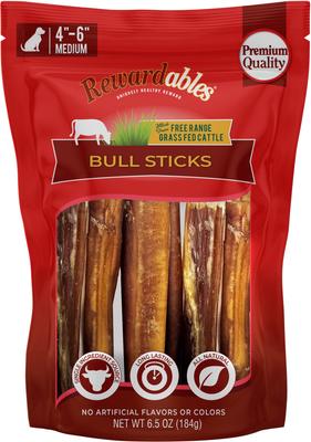 Premium 4-6 in Single Ingredient Bully Stick Dog Chews, 2.2-oz bag