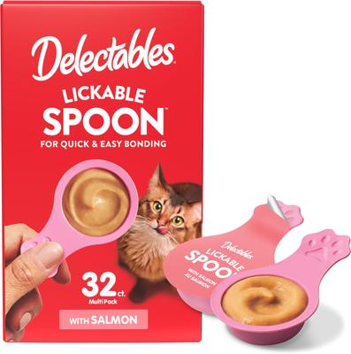 Delectables Lickable Spoon Chicken & Tuna Variety Pack Handheld Lickable Cat Treats, 32 count