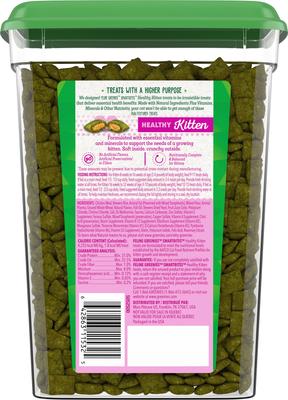 Bundle: Kitten Variety Pack: Nutro Perfect Portions Variety Pack Pate Wet Food, 2.6-oz, case of 12 twin-packs + Greenies Smartbites Chicken Flavor Crunchy Treat, 16-oz tub + Nutro Wholesome Essentials Chicken & Brown Rice Recipe Dry Food, 3-lb bag