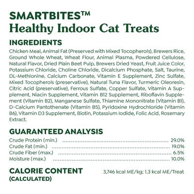 Feline SmartBites Healthy Indoor Natural Tuna Flavor Soft & Crunchy Adult Cat Treats, 16-oz tub