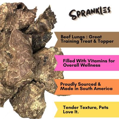 Beef Lung Dehydrated Dog Treats, 1-lb bag