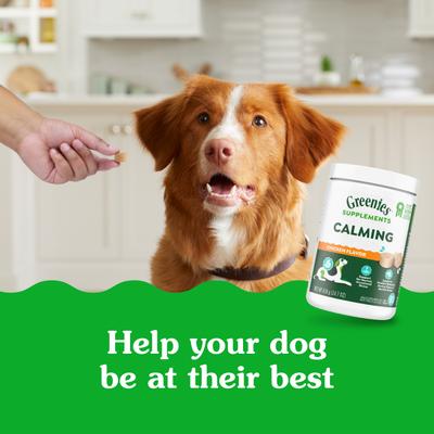 Suplemento calmante masticable suave con sabor a pollo para perros