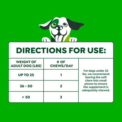 Multivitamínico masticable suave 8 en 1 con sabor a pollo y múltiples beneficios para perros, envase de 450 g